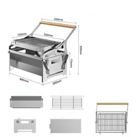 Barbecues en acier inoxydable, barbecues multifonctions réversibles, barbecues pliants pour le camping en plein air, équipement d'été pour la maison