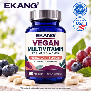 Cápsulas Multivitamínicas Veganas Hechas en EE. UU. para Hombres y Mujeres, Soporte Antioxidante, Vitaminas y Minerales, Suplemento Dietético, 90 Unidades - Product Image 1