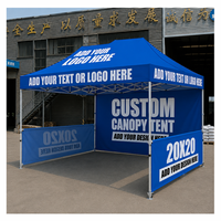 Tente de stand d'exposition extérieur avec ensemble de drapeaux plume pour salons professionnels et promotion d'événements, personnalisation OEM