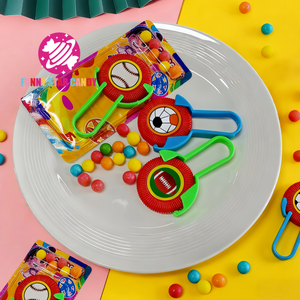 Nouveau jouet catapulte de football soucoupe volante, <span class=keywords><strong>bonbons</strong></span> <span class=keywords><strong>personnalisés</strong></span> pour enfants, balles rebondissantes sur le thème du sport, <span class=keywords><strong>bonbons</strong></span> gonflés colorés et sucrés - Product Image 3