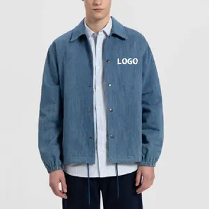 Customization Spring Fashion Casual Single Breasted Denim Coaches Jacket For Men