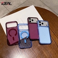 Coque de téléphone magnétique translucide scintillante de style officiel IDEAL Factory pour iPhone 18 Pro Max, protection antichoc, coque arrière