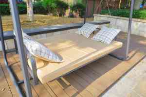 आधुनिक 2-व्यक्ति राल विचर पैटियो स्विंग सोफे के लिए धातु डिजाइन के साथ आउटडोर फर्नीचर - Product Image 4