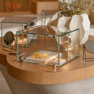 Meşe ve Ultra net cam ile özel sanatsal takı ve saat vitrin, High-End mağaza özelleştirme için kavisli tasarım - Product Image 4