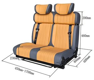 Asiento Cama para Camper Van, Reclinable y Deslizante hacia Adelante, Se Convierte en Cama, Tela Personalizada, de 1 a <span class=keywords><strong>4</strong></span> Asientos, Colores Opcionales, Conversión de Van - Product Image 2