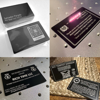 Vente en gros vierge anodisé DIY aluminium brossé VIP carte métal carte de visite pour gravure laser