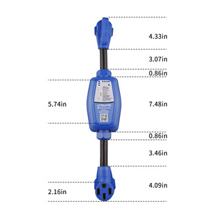 Venda imperdível! Estoque nos EUA! Protetor contra sobretensão para RV 50 amp 240V com 7200 Joules-WIFI BLUETOOTH CONTROL RV Proteção contra sobretensão