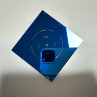 Nouvelle conception de panneau en verre trempé léger avec revêtement en zinc bleu électro-plaqué pour la lecture de cartes à glissière