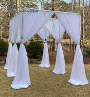 Kits de tuyaux et de draperies de toile de fond personnalisés pour mariage, kit de tuyaux et de draperies réglables pour mariage, kits de draperies de plafond en gros