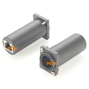 Adaptador de Montaje en Panel XLR de 5 Pines <span class=keywords><strong>Macho</strong></span> a RJ45 Serie D, Adaptador Ethernet DMX de 5 Pines XLR a RJ45 Cat5e para Control de Iluminación DMX512 - Product Image 3