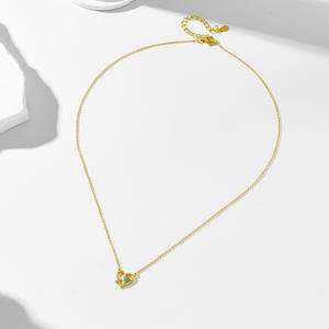 Collar con Colgante de Plata 925 al por Mayor, Diseño Geométrico de Amor Eterno, Brillante, con Cruz y Corazón, Piedras Preciosas, Cadenas de Estrás, Joyería Impermeable - Product Image 6