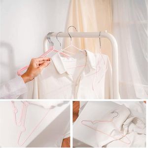Home Metal Adult Non Slip Seamless Clothes Hanger Groove Dipped Plastic Design Household Wardrobe Use Wall Mounted Multifunction - Product Image 2