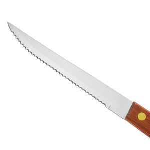 Couteau à steak en bois massif, couteau à steak dentelé pour la maison, couteau de cuisine en acier inoxydable pour hôtel, couteau de table, fourchette - Product Image 4