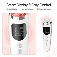 Appareil facial OEM à marque privée, appareil de sculpture du visage, machine de massage chaud-froid, appareil de soin de la peau du visage, produit de beauté de luxe