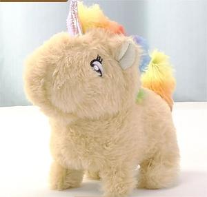 Giocattolo elettrico di peluche unicorno che canta e cammina con luci giocattolo elettronico - Product Image 3