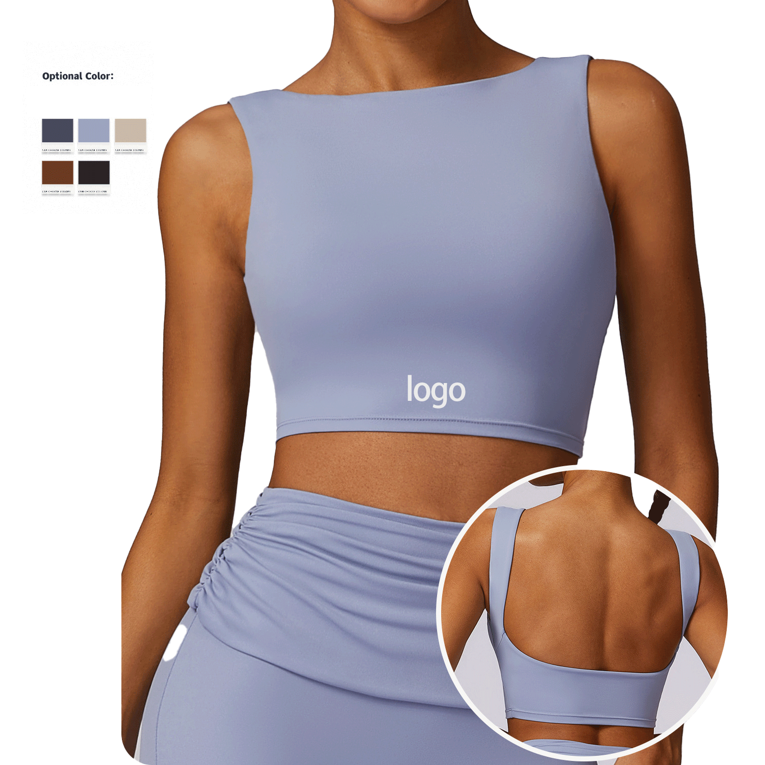 Wholesale Backless Yoga Vest High Strength Quick Drying Gym Workout Yoga Bra Fitness Clothes Running Tight Sports Bra for Women