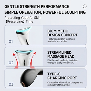 Appareil de lifting du visage portable, raffermissant la peau du cou, éliminant les rides, masseur vibrant, machine de beauté pour raffermir le visage, utilisation à domicile - Product Image 6