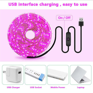 Wasserdichtes Schwarzlicht USB 5V 24 Volt 254nm 360nm 365nm 455nm UVC 5630 5050 Smd WS2812 UV C Adressierbare LED-Streifen wachsen leicht - Product Image 5