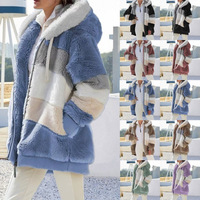 Veste oversize pour femme, manteau 2025, automne-hiver, chaud, en peluche, avec poche, à capuche, streetwear, ample, fermeture éclair, cachemire, vêtement d'extérieur