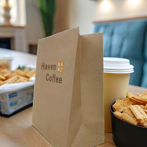 Kraft Paper Coffee Bag <b>Extra</b> <b>Large</b> Luxury Retail Packaging Paper With Handles Custom Logo Durable Eco - Product Image 3