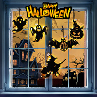 Guirlande lumineuse LED Citrouille et Fantôme d'Halloween - Piles incluses, indice de protection IP44, ambiance effrayante, décoration de chambre idéale, accents suspendus