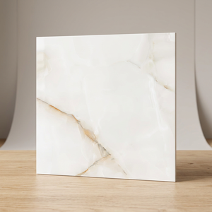 VISTAAR Onyx Bianco Design 600x600mm Polished Interior Tiles 8mm Thick 60x60cm Porcelanato Chino Floor Tiles - Product Image 1