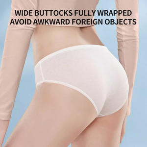 רך נשיפה חבילה חד פעמי תחתונים קצרים ביודשתכלה כותנה טהורה תחתונים חד פעמי לנשים - Product Image 4