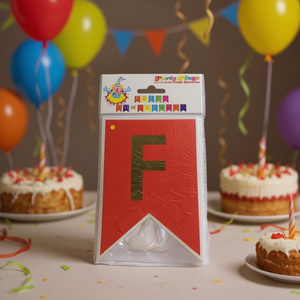 Party Banners Letter F Red 12Pcs For Birthday Decoration - Product Image 2