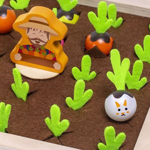Jeu de mémoire en bois pour la récolte de carottes, avec table de concentration et jeu de correspondance des couleurs - Product Image 3