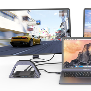 Đen <span class=keywords><strong>Docking</strong></span> <span class=keywords><strong>Station</strong></span> bé thâm quyến dọc máy tính xách tay đứng kimax <span class=keywords><strong>wifi</strong></span> sạc USB C 4K cho hunda Multiport loại C HUB - Product Image 2