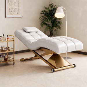 Table de soin électrique pour cils et visage, lit de massage réglable pour salon de beauté, mobilier de salon rembourré - Product Image 1