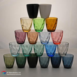 Bicchiere d'acqua colorato di colore rosa vetro blu viola rosso 9oz di plastica di colore - Product Image 6