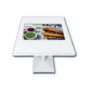 Prezzo di fabbrica multi touch screen all in one table kiosk digital signage advertising player tavolo da gioco tavolo da riunione ristorante