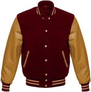 OEM Personnalisé Nouveaux Hommes Corps en Laine Manches en Cuir Patches en Chenille Brodé Varsity Jacket Letterman Baseball College Jacket - Product Image 4