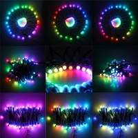 Lumières LED Pixel Ws2811 5v 12v Rgb Rgbw Imperméables, Lumières LED Intelligentes pour Noël, Module Lumineux LED