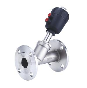 Schweiß klemm gewinde Edelstahl Pneumatisches Winkels itz ventil Dn25 Pn16 Sanitär Y Typ rechtwinkliges Sitz ventil - Product Image 6