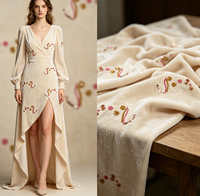 Tissu en velours polyester brodé avec des paillettes de 3 mm, robe moulante sans bretelles pour femmes, filles et garçons, pour mariage et fête, poids moyen
