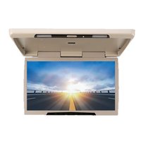 Écran tactile IPS 24 pouces pour voiture, moniteur rabattable pour le toit avec Android Auto, carte SD, WiFi, USB, 1080p