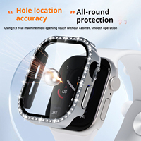 IVANHOE Verre + PC Diamant Couverture pour Apple Watch Cas 46mm 42mm Bling Bumper Protecteur IWatch Série 10 46 42mm WatchCase