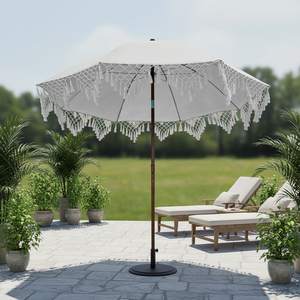 Parasol de jardin écologique avec pompon et long manche, design Art <span class=keywords><strong>Déco</strong></span> pour balcon, terrasse, bord de mer - Product Image 6