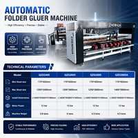 QZD Automatische Hochleistungs-QZD2800 Hochgeschwindigkeits-180m/min PLC-Touchscreen-Getriebe-Kartonagen-Falt- und Klebemaschine