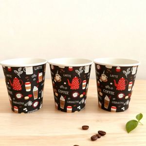 Nouveau gobelet en papier jetable écologique de 7 oz avec logo personnalisé imprimé, simple paroi, revêtement, impression flexographique pour vin et eau minérale - Product Image 3