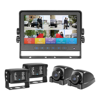 Monitor de cámara de 7 pulgadas para coche, Monitor de vídeo de advertencia de 4 canales para camión, Rv, autobús, barco, novedad
