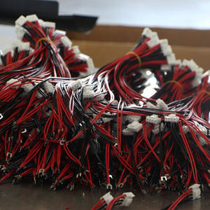 Kabel Adaptor Micro Male/Female <span class=keywords><strong>2</strong></span>-Pin 1.25mm 50mm/100mm Hitam Merah Tembaga Murni 30AWG PVC 12V WLBE XHP-6 OEM/ODM untuk Elektronik - Product Image 4