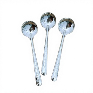 Juego de Cucharas Modernas de Acero Inoxidable 18/0, Ecológicas, Plateadas, con Mango Largo, para Hogar y Restaurante, Venta al Por Mayor a Precio Económico - Product Image 3