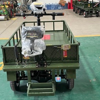 Chariot utilitaire électrique agricole à batterie, chariot de transport pour serre avec siège, batterie OEM 48V, zéro émission, pour la récolte agricole
