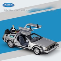 WELLY 1:24 Movie Cars Jouets moulés sous pression Cadeau parfait-Prêt pour joueur One & Retour vers le futur Collection de modèles en alliage plastique