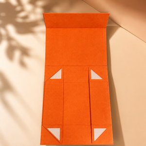 Custom Logo <strong>Orange</strong> Folding Paper Box With Magnetic Closure for Luxury Product Packaging and Wholesale <strong>Orders</strong> - Product Image 1