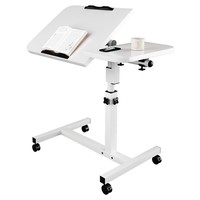 Soporte Simple para Portátil de MDF, Escritorio de Pie, Mesa Auxiliar para Cama, Mesa de Noche Móvil con Altura Ajustable, China