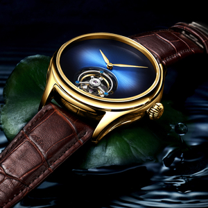 Reloj Mecánico Tourbillon para Hombre AESOP 7009, Diseño Simple, Avanzado, Casual y Ejecutivo, Resistente al Agua, Correa de Cuero, Doble Alta Calidad - Product Image 2